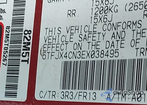 2014 Toyota Tacoma z USA, uszkodzony, nr VIN 5TFJX4CN3EX038495